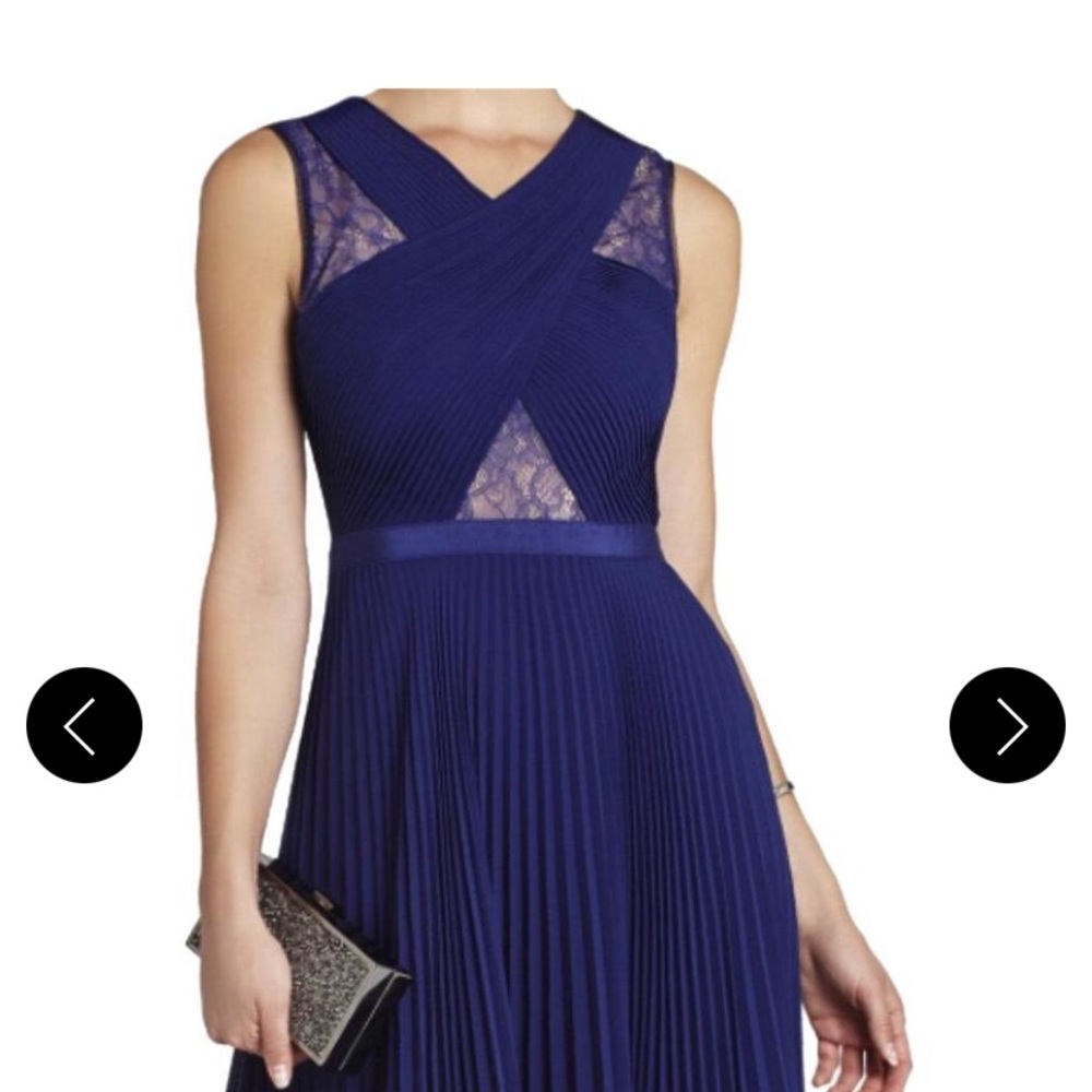 BCBG Max Azria Evening Gown Pleated Skirt